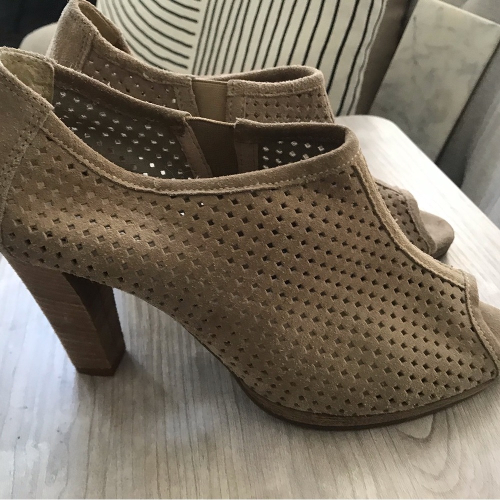 Browns Shoes Suede Peep Toe Heels